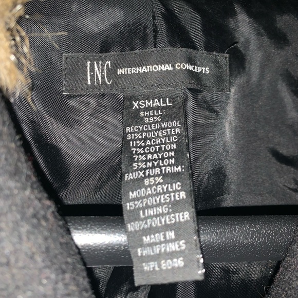 INC leopard Pea Coat. 🐆 - Picture 3 of 9